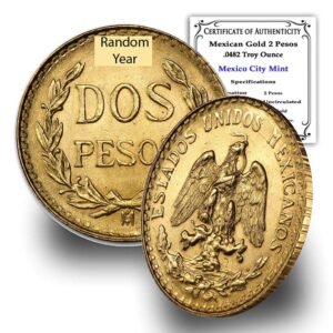 1919 1948 Random Year Mexican 15 Hidalgo Gold 2 Pesos Coin.jpg
