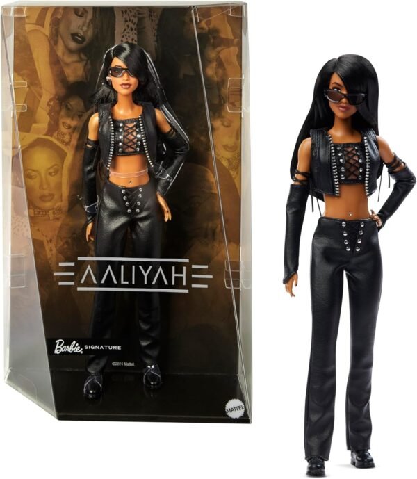 Barbie Signature Aaliyah Collection Doll in Black Faux Leather Outfit.jpg