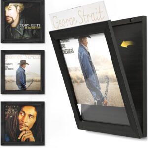 Emfogo Vinyl Record Frame Wall Front Opening 3 Pack Album Frames.jpg