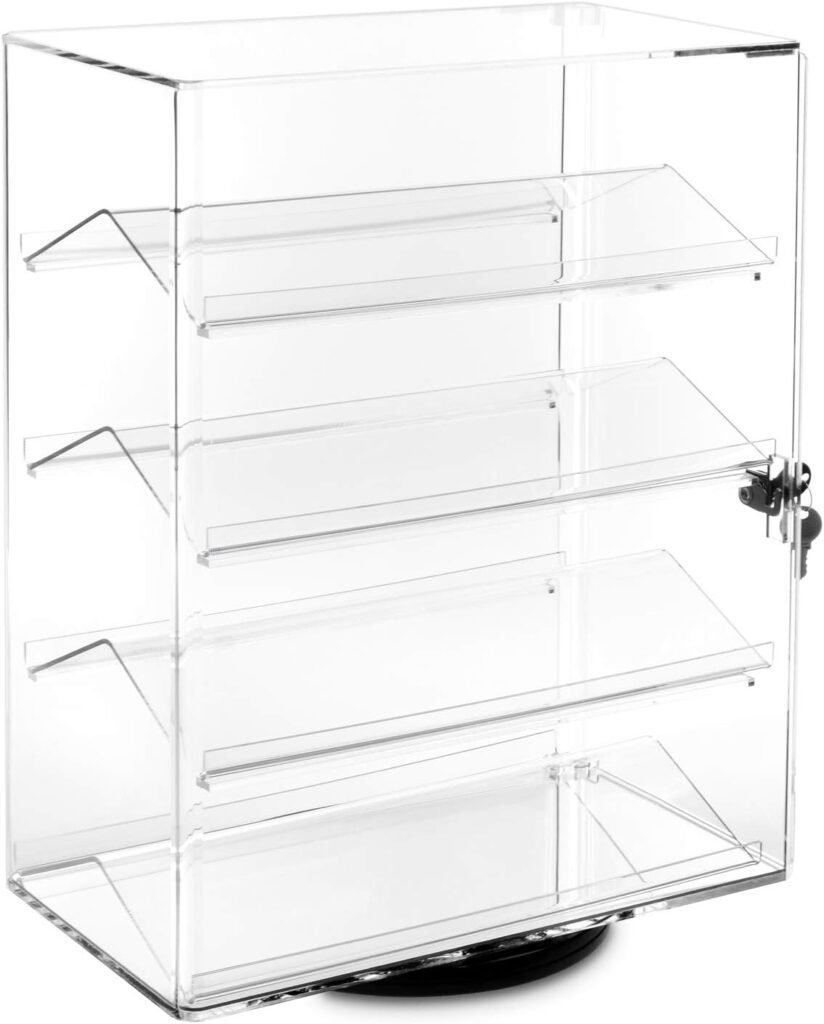 MOOCA Premium 360 Degree Rotating Acrylic Eyewear Showcase with 4 Removable.jpg