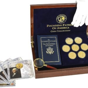 The Franklin Mint Founding Fathers Coin Collection 7 Piece 24 Karat.jpg