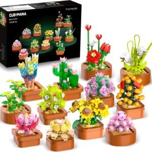 12 Pack Flowers Succulents 36MM Mini Building Set 1403PCS.jpg