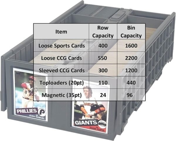 1741847051 BCW Collectible Card Bin – 6 Pack Gray Holds up to 1600 Cards Plastic Storage Box for Pokemon MTG Sports Cards.jpg