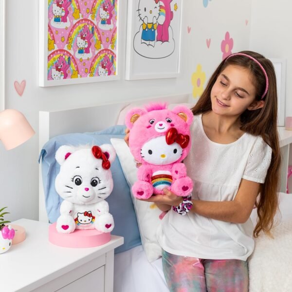 1741937052 Care Bears Hello Kitty Loves Cheer Bear 10 Collectible Plush 2 Pack Soft Huggable Material.jpg