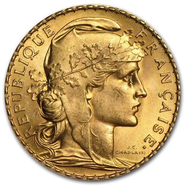 1742138652 1899 1914 Random Year French Gold Rooster Coin Brilliant Uncirculated with Certificate of Authenticity 20 Francs BU.jpg