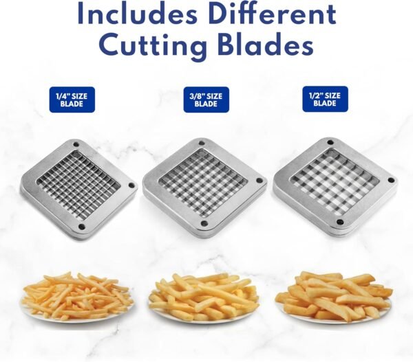 1742581455 New Star Foodservice 43204 Commercial Grade French Fry Cutter with Suction Feet 12 Inch and 38 Inch Blades Limited Edition Black.jpg