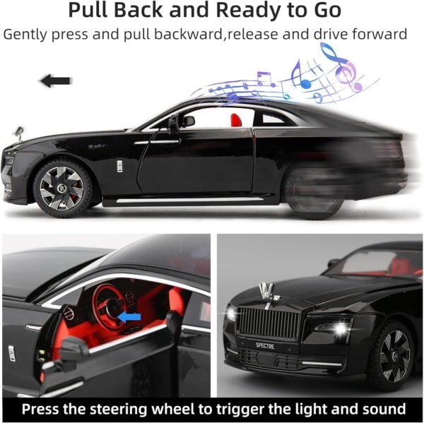 1742696658 BDTCTK Compatible for 124 Rolls Royce Spectre Model Car Diecast Collectible Pull Back Toy Car with Sound and Light for Adults Kids Boys Girls Gift Black.jpg