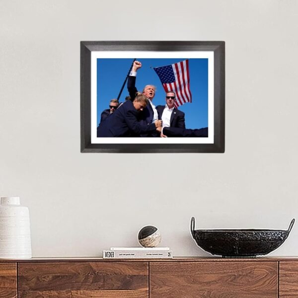 1743017049 Generic Donald Trump Picture Frame11 x 8 Donald Trump HD Photo Donald Trump Wood Frame Assasination Attempt July 132024 Freedom Photo USA LIMITED EDITION. Black.jpg