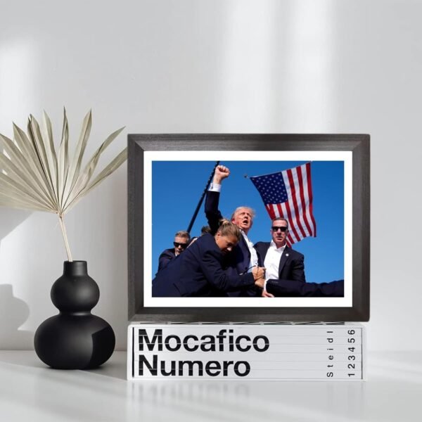 1743017050 Generic Donald Trump Picture Frame11 x 8 Donald Trump HD Photo Donald Trump Wood Frame Assasination Attempt July 132024 Freedom Photo USA LIMITED EDITION. Black.jpg