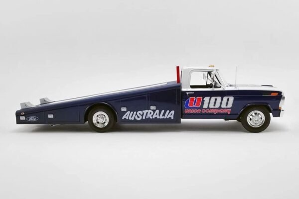 1743045852 1970 Ford F 350 Ramp Truck U100 Allan Moffat Blue and White Acme A1801406 118 Scale Diecast Model Toy Car.jpg