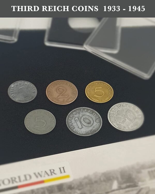1743056650 WW2 Coins 6 Nazi Coins Issued from 1936 to 1945 Third Reich WW2 Memorabilia World War 2 World Currency Nazi Collectibles Axis and Allies Collection.jpg