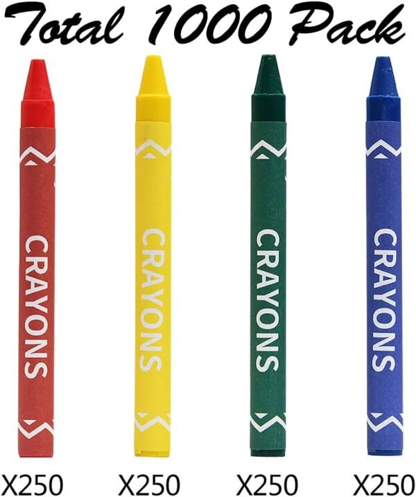 1743301451 Madisi Crayons Bulk Pack Regular Size 4 Colors cellophane 250 Packs 1000 Count.jpg