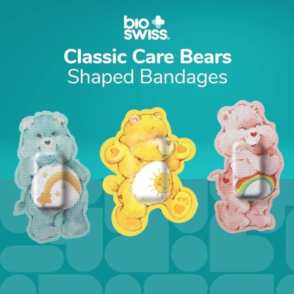 1743308653 BioSwiss Care Bears Bandages Classic Care Bear Shaped Self Adhesive Bandage Latex Free Sterile Wound Care Fun First Aid Kit Supplies for Kids 24 Count.jpg