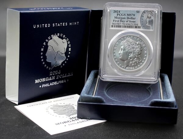 2024 American Silver Morgan Dollar Coin MS 70 First Day of Issue with Original Government Packaging 1 MS70 PCGS.jpg