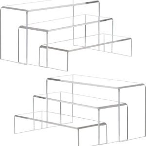 ANDGOO Display Risers 6 Pcs Rectangular Clear Acrylic Showcase Collectibles.jpg