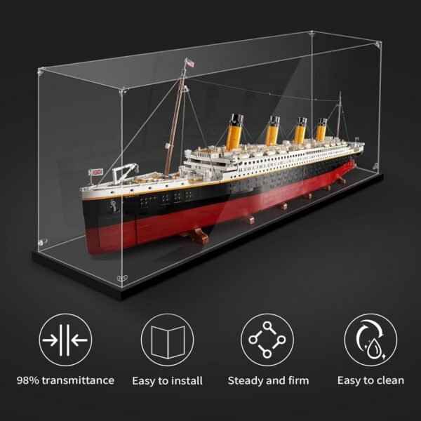 Acrylic Display Case for Lego 10294 Titanic 55.11x7.87x19.68inch 140x20x50cm Protect Your Collectibles from Dust with a Clear Showcase.jpg