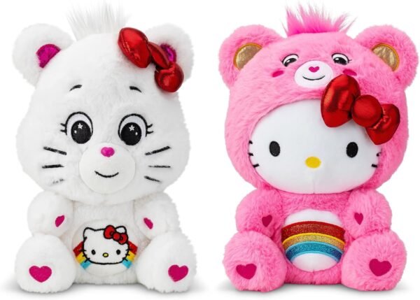 Care Bears Hello Kitty Loves Cheer Bear 10 Collectible Plush 2 Pack Soft Huggable Material.jpg