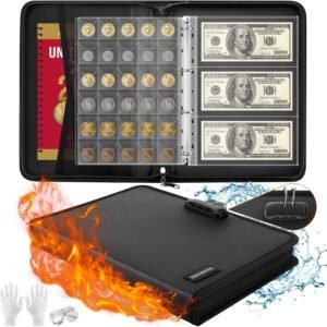 Coin Collection Book with LockFireproof Holders for Collectors300 Pockets Coin.jpg