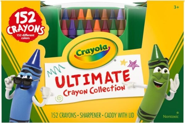 Crayola Ultimate Crayon Box Collection 152ct Bulk Kids Crayon Caddy Classic Glitter Colors Coloring Book Supplies Gift for Kids.jpg