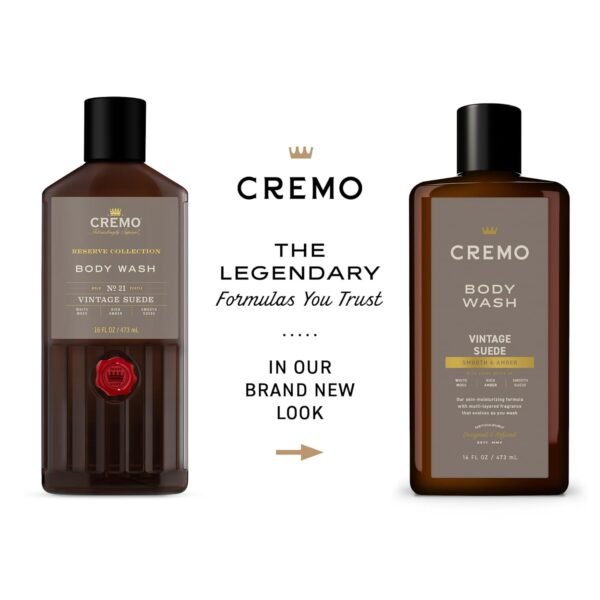 Cremo Body Wash Men A Vintage Suede with Notes of White Moss and Rich Amber 16 Fl Oz.jpg