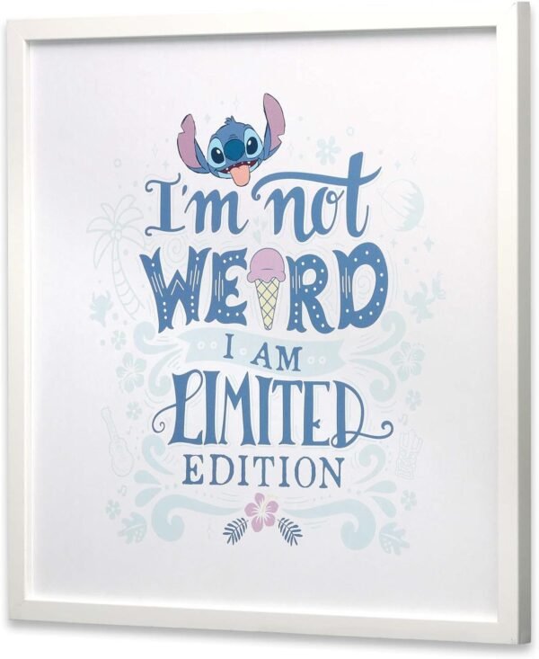 Disney Lilo and Stitch Im Not Weird Im Limited Edition Framed Wood Wall Decor Fun Stitch Wall Art for Home.jpg