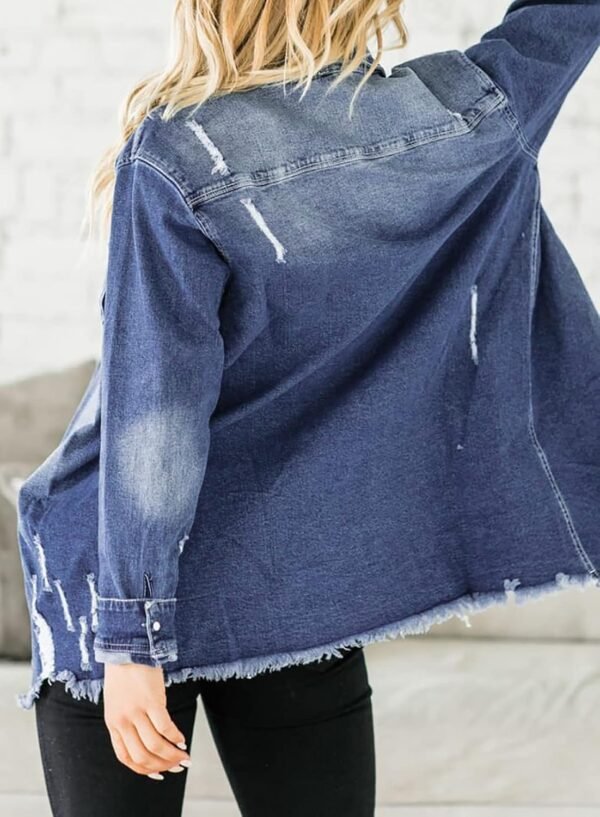 Dokotoo Womens Oversized Denim Jacket Casual Long Sleeve Denim Shirts Distresse Jean Jacket 2025 Spring Outfits.jpg