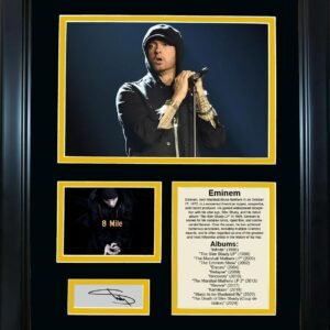 HOFSMCOM Hall of Fame Sports Memorabilia Framed Eminem Discography Facsimile.jpg