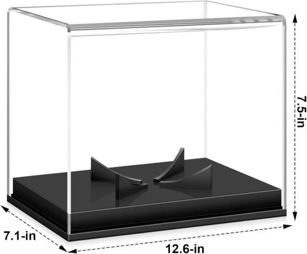 KKU Football Display Case Acrylic Football Case Display Case Autographed Football Holder No Assembly Required Football Display Box with Removable Built in Football Display Stand.jpg