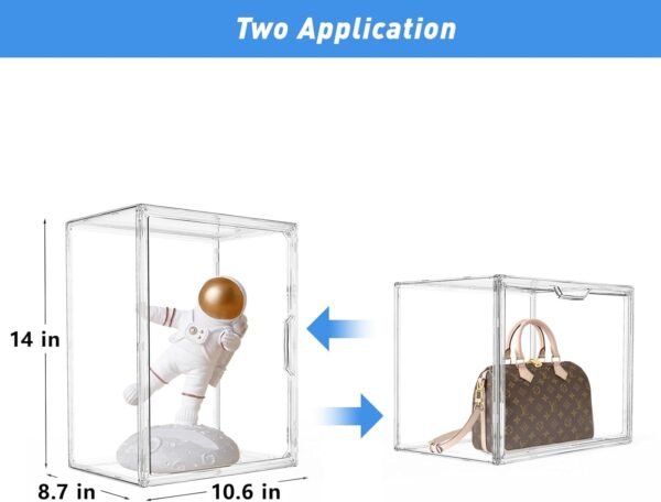 KSacry 12PCS Acrylic Display Case Display Cases for Collectibles Purse Storage Organizer Clear Acrylic Display Boxes with Lid for Handbags Shoes Collectibles Cosmetic and Toys.jpg