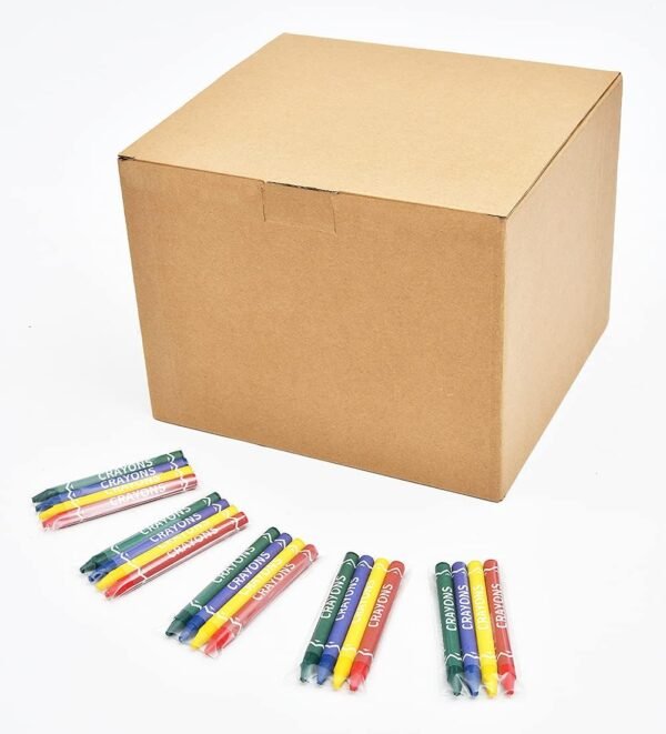 Madisi Crayons Bulk Pack Regular Size 4 Colors cellophane 250 Packs 1000 Count.jpg
