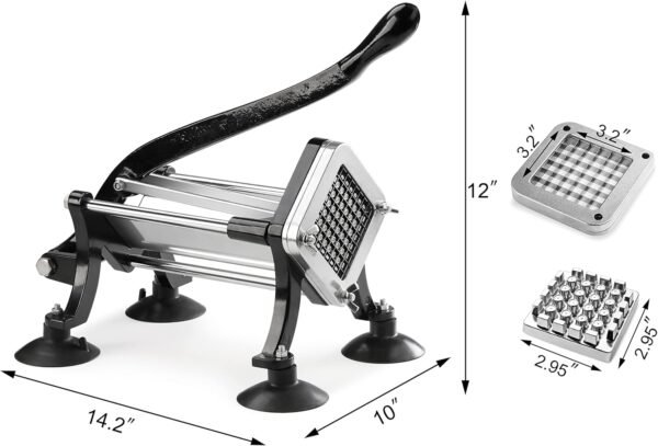 New Star Foodservice 43204 Commercial Grade French Fry Cutter with Suction Feet 12 Inch and 38 Inch Blades Limited Edition Black.jpg