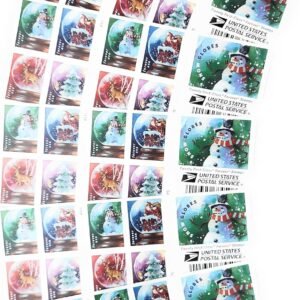 Snow Globes 5 Booklets of 20 Forever Postage Stamps A.jpg