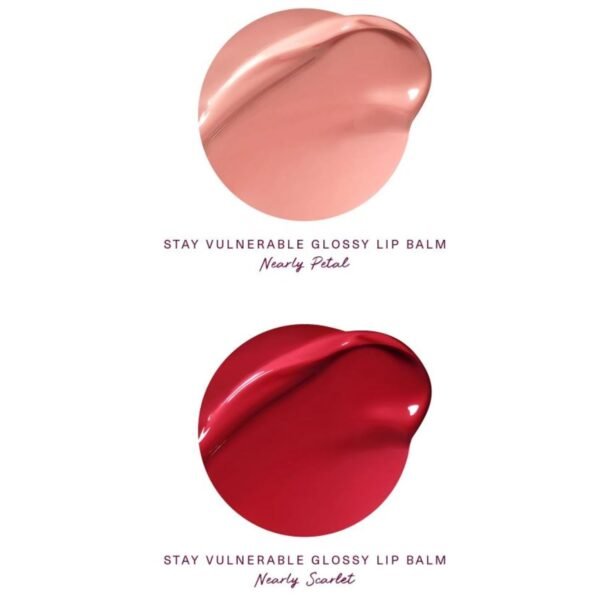 Stay Vulnerable Mini Glossy Lip Balm Duo Nearly Petal and Nearly Scarlet Travel Size.jpg
