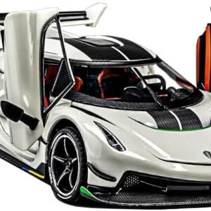 Toy Cars Model Koenigsegg Jesko 124 White Alloy Collectibles Die cast.jpg