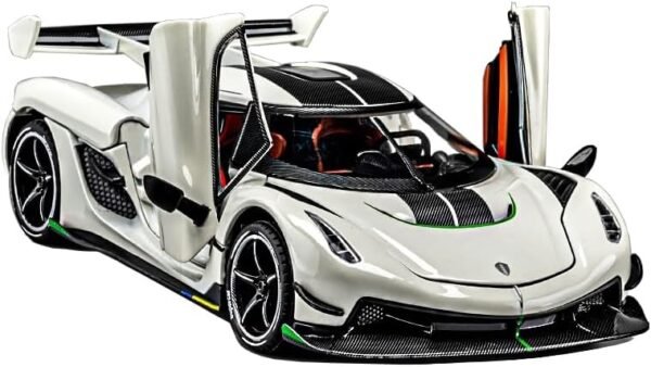 Toy Cars Model Koenigsegg Jesko 124 White Alloy Collectibles Die cast.jpg