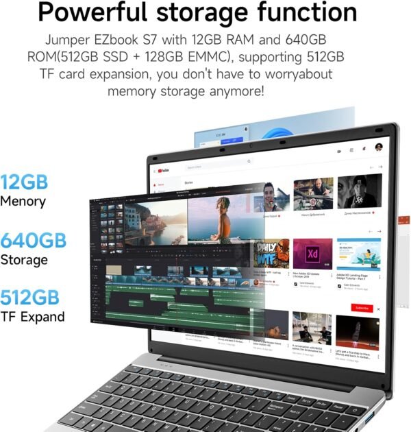 jumper Laptop 12GB RAM 640GB Storage 5305U Processor Office 365 1 Year 15.6 Inch Computer FHD IPS Screen 38Wh Battery 2 Stereo Speakers USB3.0 2 Type C WiFi 5.jpg