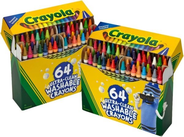 1743744255 Crayola Washable Crayons for Kids 64ct 2 Boxes Bulk Crayons for Toddlers Coloring Book Crayon Set Easter Basket Essentials Kids Art Supplies Amazon Exclusive.jpg