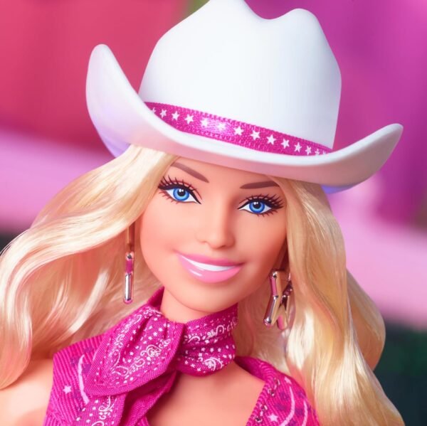 1743870253 Barbie The Movie Collectible Doll Margot Robbie as in Pink Western Outfit Pinksilver.jpg
