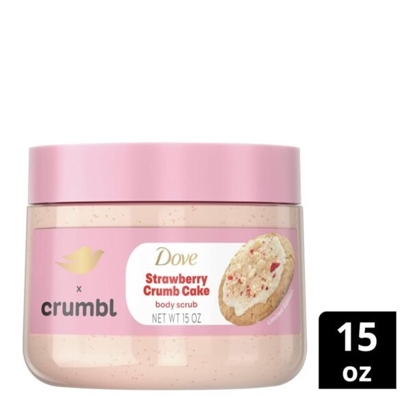 1743881050 Dove Moisturizing Strawberry Crumb Cake Body Wash Scrub Combo 20oz Wash 15oz Scrub Limited Edition Paraben Sulfate Free For Body Improves Skin Texture Moisturizes.jpg