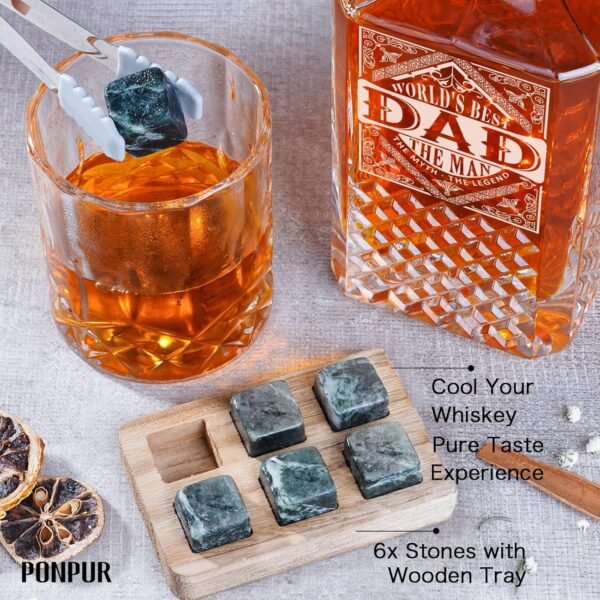1743999852 PONPUR Gifts for Men Dad Whiskey Decanter Set with 2 Glasses Unique Cool Dad Birthday Gift from Daughter Son Best Christmas Retirement Present for Man Father.jpg