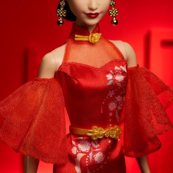 1744165452 Barbie Lunar New Year Doll Wearing Qipao Dress with Plum Blossom Prints Golden Accessories Signature Collection.jpg