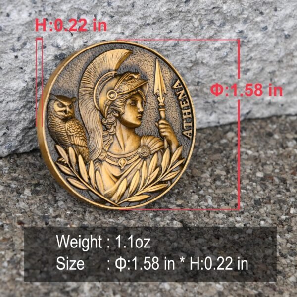 1744291454 Athena Commemorative Coin Symbol of Greek Wisdom and Courage Collectible with Acrylic Display Case or Decorative Piece（Single Coin.jpg