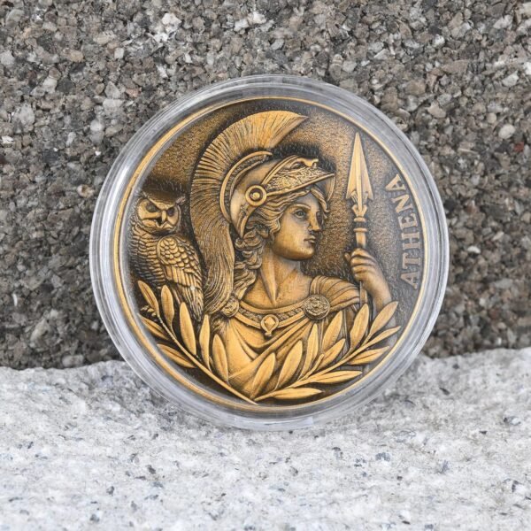 1744291455 Athena Commemorative Coin Symbol of Greek Wisdom and Courage Collectible with Acrylic Display Case or Decorative Piece（Single Coin.jpg