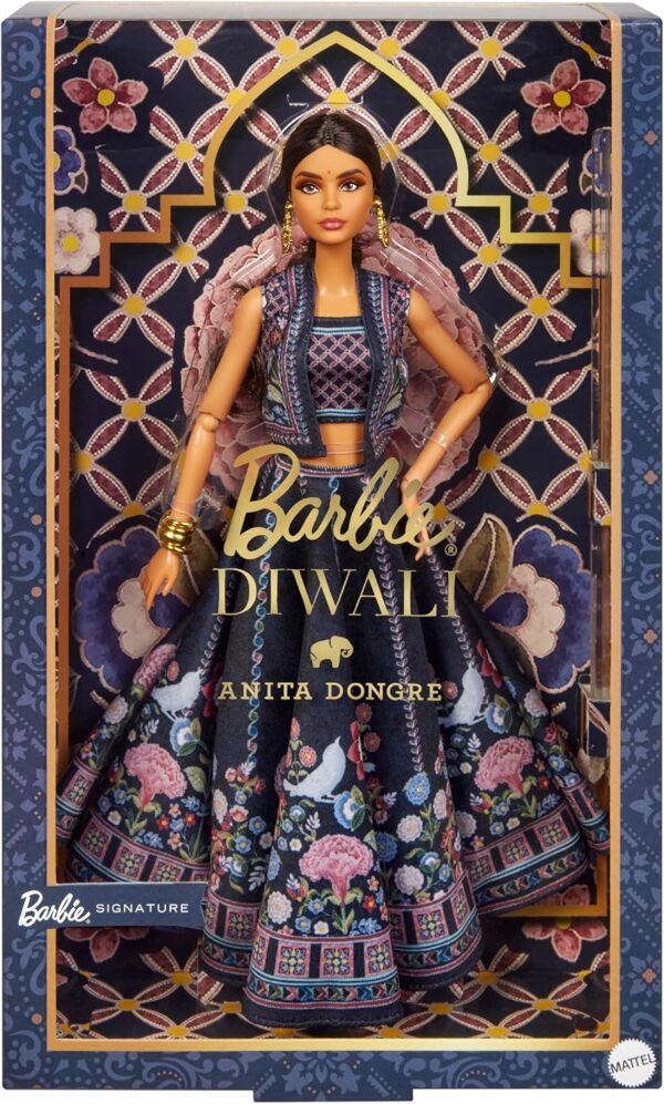 1745202256 Barbie Diwali Doll by Anita Dongre Wearing Festival of Lights Look Holiday Collectible with Doll Stand Certificate of Authenticity.jpg