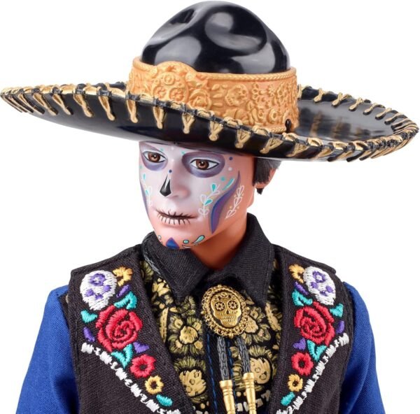 1745497453 Barbie Signature Fashion Doll 2022 Dia De Muertos Ken Collectible Wearing Shirt Vest Sombrero with Calavera Face Paint.jpg
