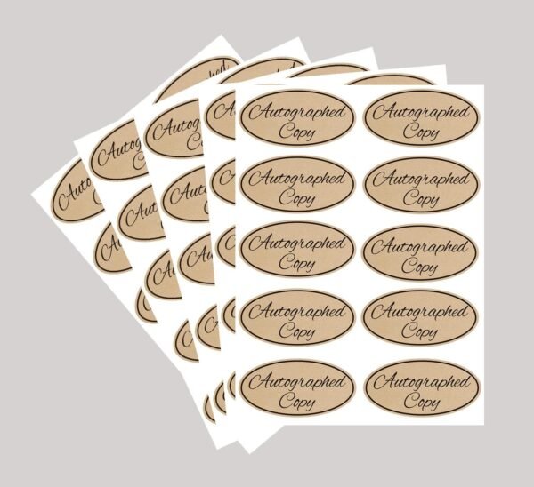 1745861051 1x2 inch 500pcs Oval Brown Autographed Copy Stickers for Book Novels SigningsAutographed Signedby The Author Stickers.jpg