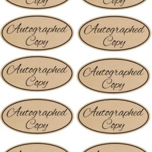 1x2 inch 500pcs Oval Brown Autographed Copy Stickers for Book.jpg