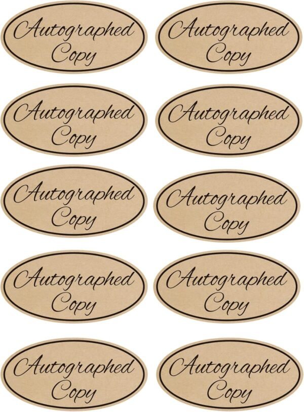1x2 inch 500pcs Oval Brown Autographed Copy Stickers for Book.jpg