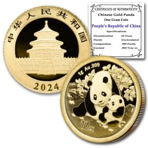 2024 1 Gram Gold Chinese Panda Coin Brilliant Uncirculated with.jpg
