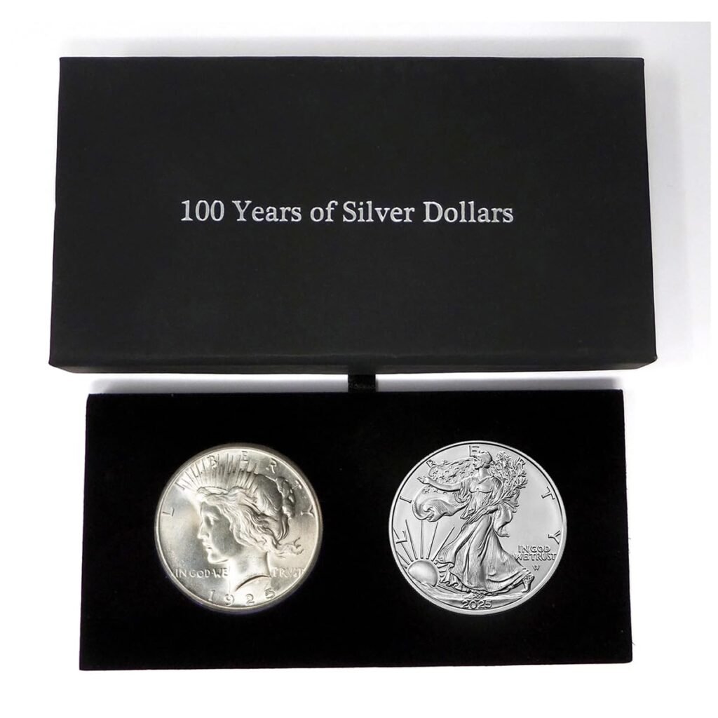 2025 and 1925 Peace Dollar in 100 Year Silver.jpg